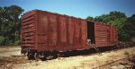 MB 3010 X-A&WP 50-foot PS-1 SDR box car at M&B shops Meridian MS Summer 2000